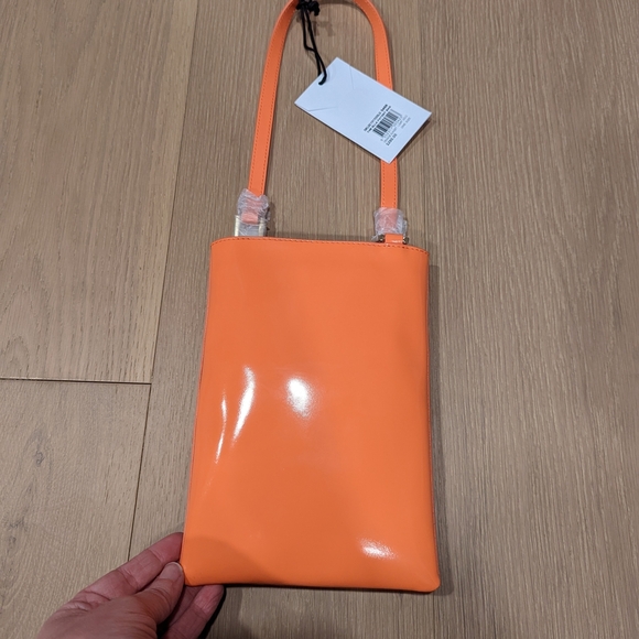 Coral\orangish patent leather mini bag - Picture 3 of 9